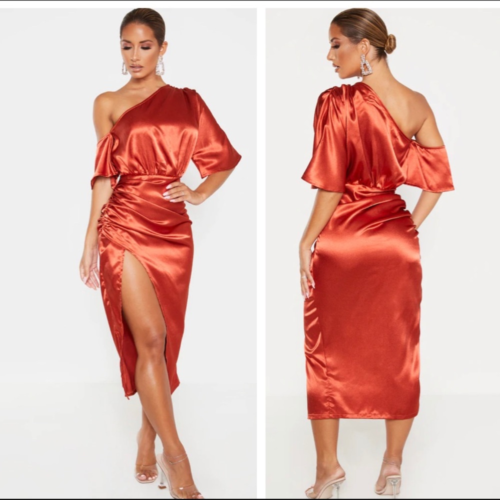 ✨ RUST PRETTY LITTLE THING NIGHT ON THE TOWN DRESS ✨